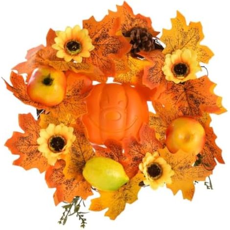 Couronne d'automne 35 cm de diamètre - Décorations de bienvenue (1/5)