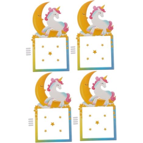 4pièces Autocollants Muraux Décoratifs Pour Avec Motif Licorne Pour Décoration De Chambre Adulte (1/5)