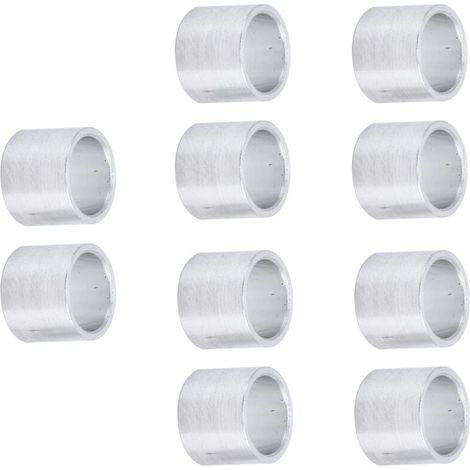Lot de 10 entretoises rondes en alliage d'aluminium, sans filetage, diamètre extérieur 10 mm (8 mm) (1/5)