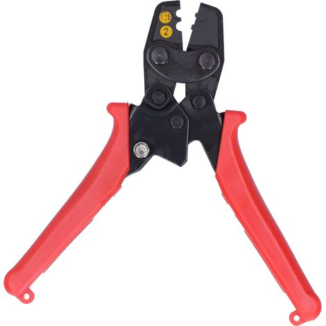 Pince à sertir HS-1MA pour cosses nues non isolées, outil dénuder et crimper les fils électriques, manuel compact, usage professionnel et bricolage. (1/5)