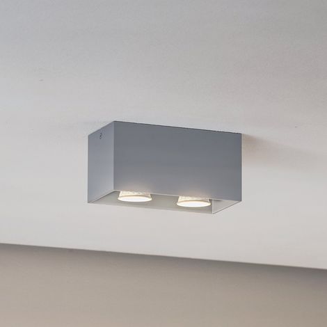 [GEBRAUCHT] B-Ware Euluna Deckenleuchte Lampe Ara Maxi Aluminium Grau Gu10 Led Dimmbar 2 Flammig