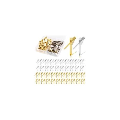 80 Pièces Crochet pour Cadre Photo,Accroche cadre,Accroche Tableau Crochet Mural Accroche Tableau Fixation Cadre Crochet,pour Fixation Cadres Photos Miroirs Œuvres d'Art (1/5)