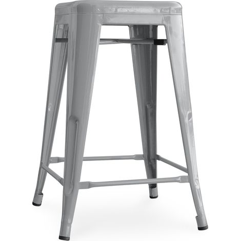 Sgabello da bar - Design industriale - 60cm - Nuova edizione - Stylix Grigio chiaro