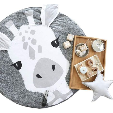 Tapis de jeu rond pour bébé, tapis d'éveil, coussin rafraîchissant pour la chambre des enfants et des tout-petits (1/5)