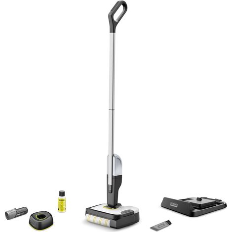 Karcher Nettoyeur de sols électrique 2 en 1 FC 2-4 sans fil avec filtration optimisée poils et cheveux, aspire, lave, sèche en 1 passage