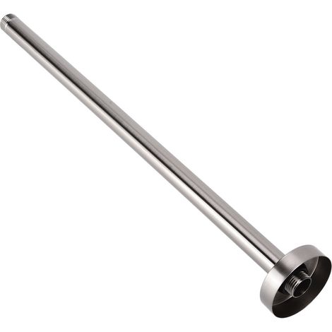 Bras d'extension de douche NPT 20 mm, fixation plafond, acier inoxydable SUS304, accessoires de douche pour salle de bain, 40,6 cm / 16 po, finition brossée (1/5)