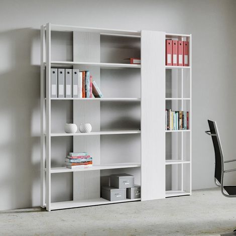 Libreria Moderna 5 Ripiani 178x36x204 cm in nobilitato Bianco (1/3)