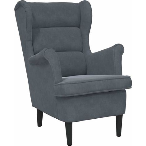 Maison Exclusive - Sessel Dunkelgrau Samt (1/5)