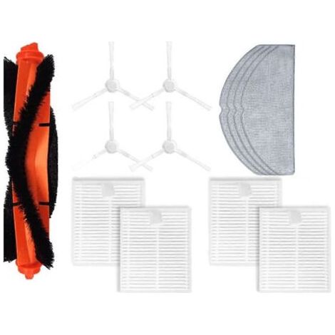 Accessoires pour l'aspirateur robot Xiaomi E10 E12 B112 : brosse principale, filtre et chiffon de nettoyage de rechange (1/5)
