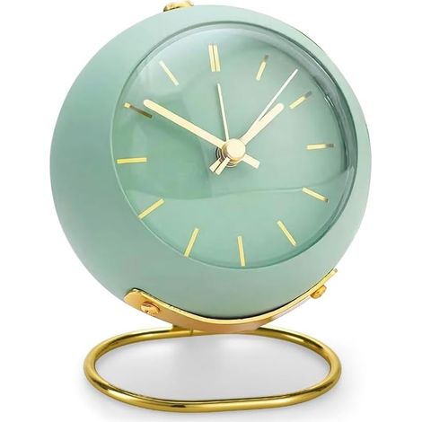 Reloj Despertador Analogico, Reloj Despertador Silencioso Sin Tictac, Reloj Despertador Clásico Retro, Despertador Analógico Ruidosos Junto la Cama para el Hogar, Dormitorio, Funciona con Pilas (1/2)