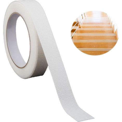 Ruban antidérapant auto-adhésif 2,5 cm x 10 m - Intérieur et extérieur, protection de sécurité antiglisse, imperméable