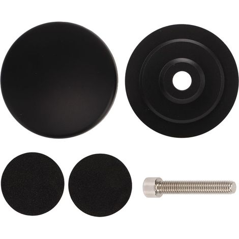 Capuchon de potence de direction en alliage d'aluminium et plastique, noir, pour modification de vélo (1/5)
