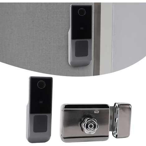 Intelligente Türschlösser (2er-Set) mit biometrischem Fingerabdrucksensor (Halbleiter), wasserdicht, aus Aluminium und Edelstahl gefertigt, 120 x 60 x 34 mm, Multimode-App, Tuya WLAN-Schloss für Haus