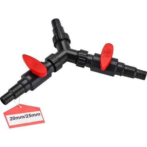 Distributeur 3 Voies 20/25mm – Adaptateur Répartiteur en Y pour Tuyau Arrosage, Pompe Bassin, Connecteur Réglable ABS (1/5)