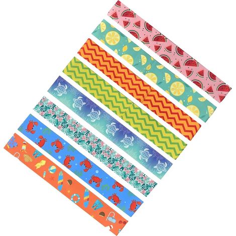 Sangles de serviette pour chaises piscine, 8 soutien élastiques (1/5)
