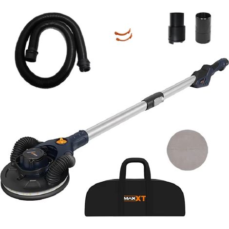 Ponceuse girafe 400W moteur brushless, outil de ponçage pour murs en plâtre, LED de travail, vitesse réglable, utilisation murale et plafond, angle flexible 180 degrés, ponceuse de finition intérieure