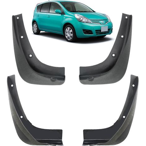 Bavettes garde-boue, pare-éclaboussures, roues, pneus, ailes pour Nissan Note 2004-2011, avant et arrière (1/4)