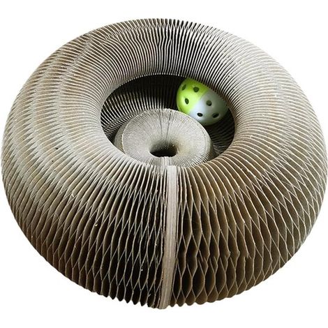Carton à gratter – Tour pliable – 24x10 cm – Résistant aux griffures – Jouet intelligent pour chat (1/5)