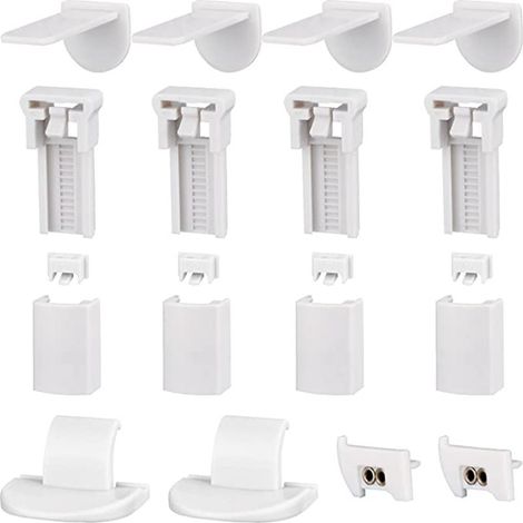 20-teiliges Set mit 20 mm Plissees, einfache Montage und Befestigungswinkel, Gardinenzubehör. (1/5)