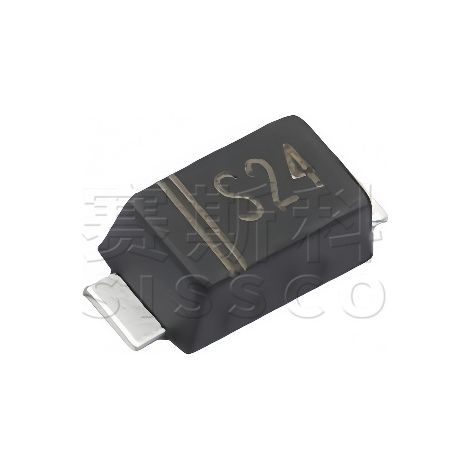 Original Changdian DSS24 SMD Schottky diode, screen-printed S24 SOD-123FL 40V/2A, electronic component chip, 5 pieces per pack.