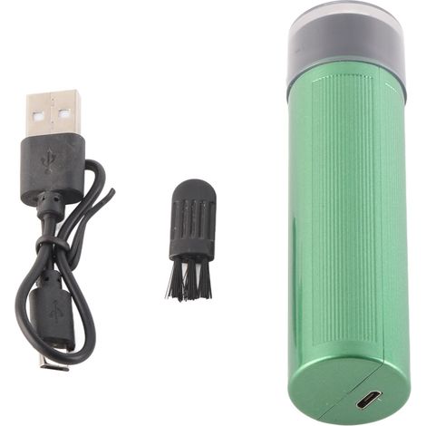 Tondeuse Barbe Électrique Portable Mini - Rasoir Rechargeable Homme, Nettoyage Profond Vert (1/5)