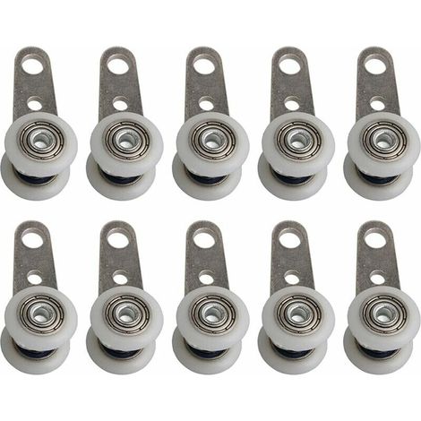 Green Mobility-Lot de 10 roulettes pour baies vitrées ou portes coulissantes en métal et en plastique 4,5 x 1,9 cm(petit) (1/5)