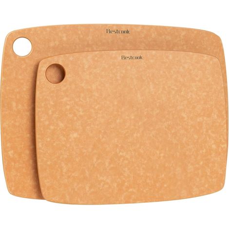 Planche à Découper en Fibre de Bois, Lot de 2, Lavable au Lave-Vaisselle (1/5)