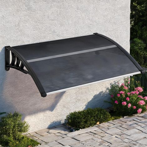 Store banne negro en policarbonato 100 x 75 x 23 cm (1/5)