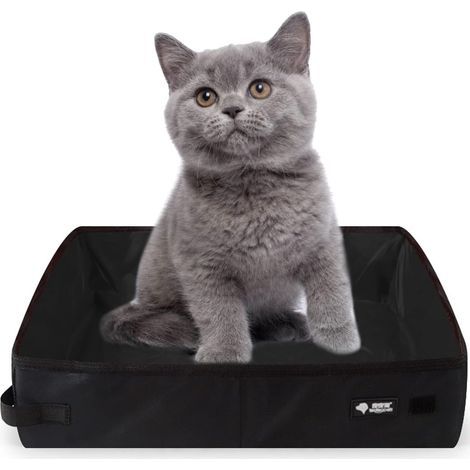faltbare Katzentoilette, wasserdicht (600D), tragbar für Reisen, Katze, Kaninchen, Zuhause, Camping (1/5)