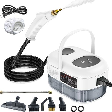 Nettoyeur vapeur haute pression 2500W avec têtes de brosse, réservoir d'eau de 1L, 6 vitesses, pour le nettoyage de la voiture, de la cuisine, etc. (1/5)