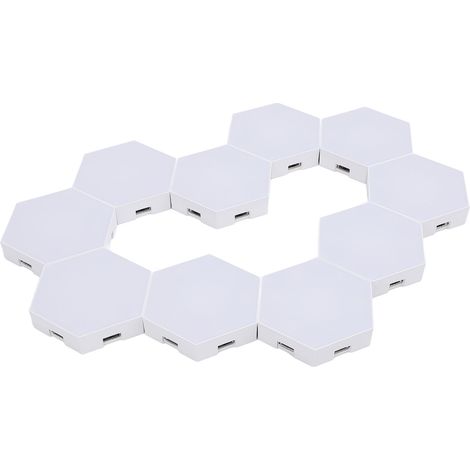 10er-Set sechseckige Wand-LED-Lichtpaneele mit WLAN, Musiksynchronisation und App-Fernbedienung für Gaming (1/5)