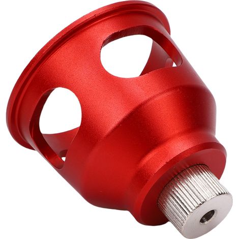 Guide de perçage vertical pour le travail du bois, poinçonneuse à 90° en alliage d'aluminium avec 9 bagues de perçage (rouge). (1/5)