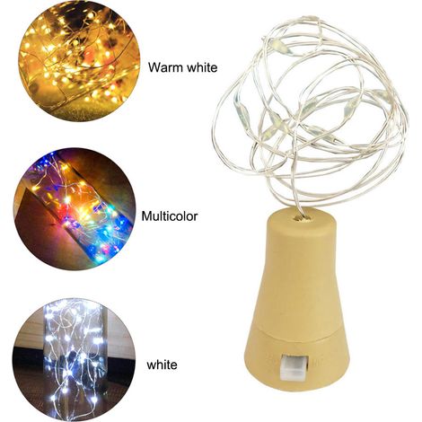 10 LEDs Solar-Weinflaschen-Lichterkette aus wasserdichtem Kupferdraht (1/5)