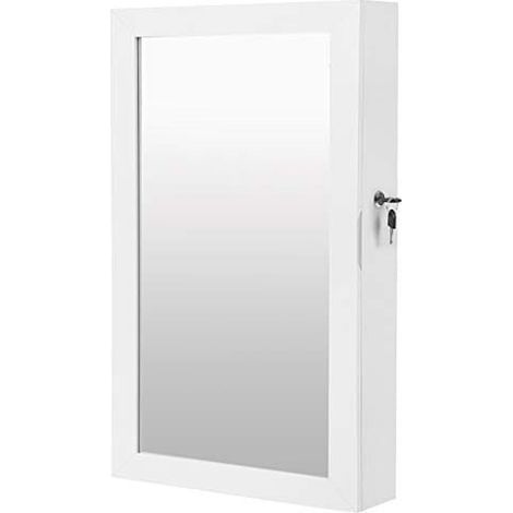 Specchiera portagioie a parete JBC51W in MDF bianco (1/5)