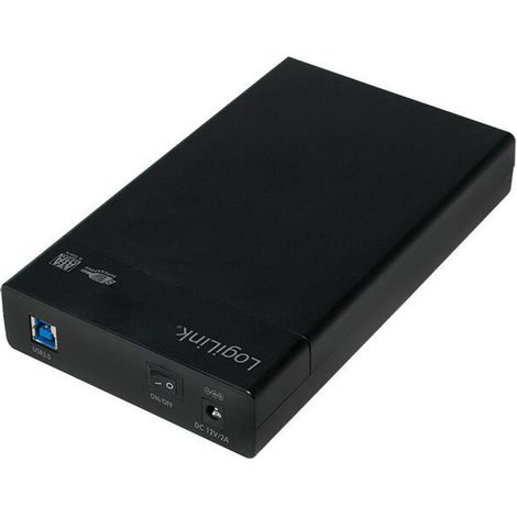 Carcasa para disco duro SATA LogiLink de 3,5", USB 3.0, transmisión rápida de hasta 5 Gbit/s. (1/4)