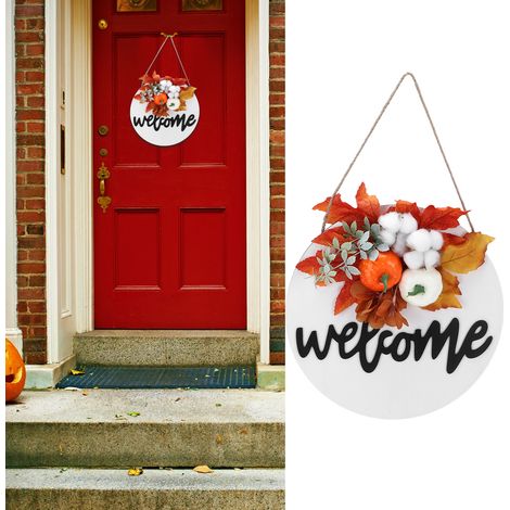 Halloween-Dekorationen, Türschilder, Osterdekorationen, Verandaschmuck, festliche und gruselige Atmosphäre, Außendekorationen, Ahornblätter, Baumwolle. (1/5)