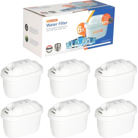 Filtre pour Maxtra Pro Compatible 6 Pack, pour Carafe Filtrante, Alternative à Cartouches pour et Cartouche Filtrante pour pour Systèmes de Filtration Domestique (1/5)