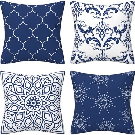 SHINING HOUSE Juego de 4 fundas de cojín de 45 x 45 cm, modernas fundas de almohada decorativas para sofá, decoración del hogar, sala de estar, dormitorio, sofá y silla (1/5)