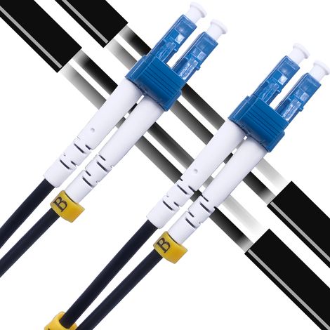 Elfcam Glasfaserkabel 60m LC/UPC auf LC/UPC – Singlemode 9/125 µm G.657.A2 – Hochleistungs-Patchkabel für Innen- & Außeneinsatz (1/5)