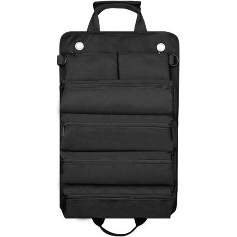 Kit d\'électricien en rouleau, sac d\'électricien, sac de rangement, sac suspendu, kit de fixation pour voiture, noir (1/5)