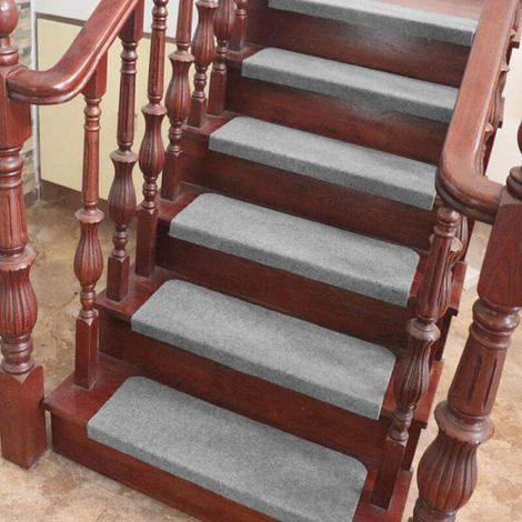 Lot de 15 tapis de marches d'escalier antidérapants et adhésifs pour l'intérieur 6525cm gris (SKU produit : 94199332 SKU Offre : 1226DD14) (1/3)