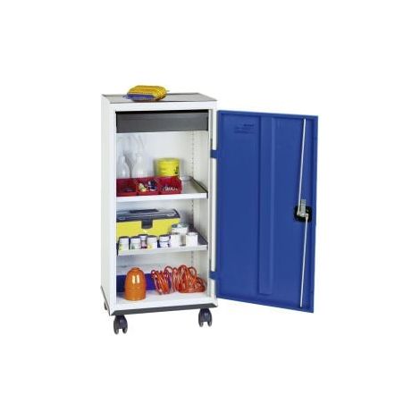 Armadio utensili e materiali Stumpf serie 3000 grigio chiaro/blu genziana + 1 cassetto 100 mm + 2 ripiani estraibili base con ruote - 3093174