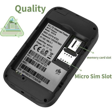 Nouveau routeur 4G portable ASR avec carte Wi-Fi, point d'accès sans fil LTE Type-C E5578, routeur Internet sans fil pour les voyages (1/5)