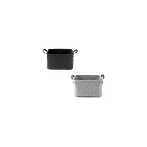Feutre Panier,2 Pièces de Feutre, boîte de rangement, Filzkörbe avec deux Poignées, comme boîte de rangement pour les Vêtements, les Serviettes, articles de Toilette, articles de puériculture, Livres, (1/5)
