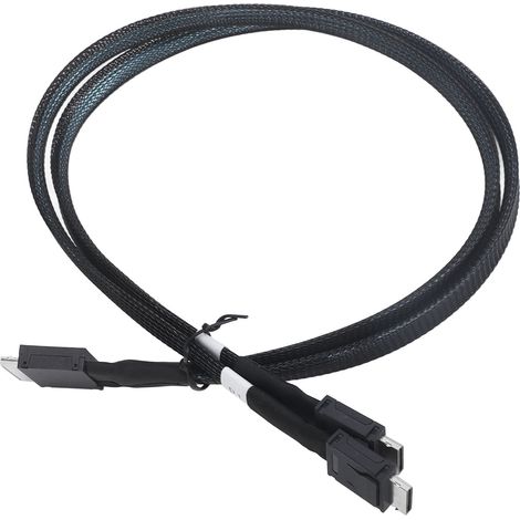 Câble SAS 3.0/4.0 16 Gbit/s, fil de cuivre étamé, vers 2 x SFF 8611 8i pour cartes d'extension PCI E et serveurs de centres de données (1/5)