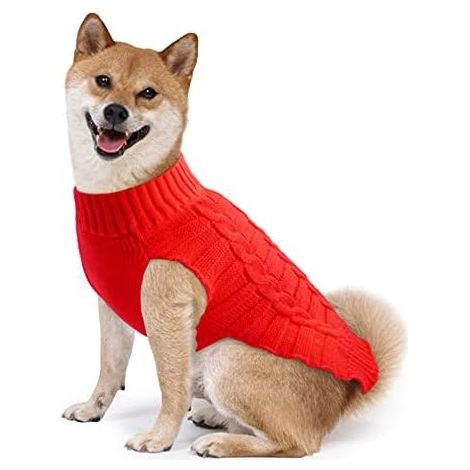 Warmer Pullover für Katzen und Hunde (XS, rot) (1/5)