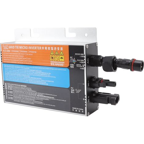 Onduleur solaire miniature en alliage d'aluminium, protection IP55, raccordé au réseau, pour la conversion de courant continu en courant alternatif 18-60 V, PVGS-500W 110 V (1/5)