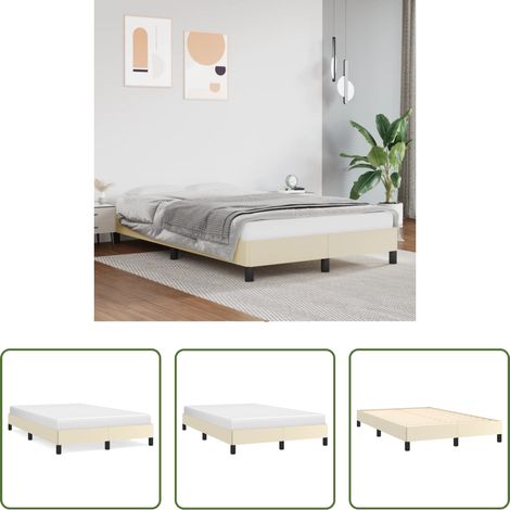 Sommeil - Cadre de lit Crème 120x200 cm Similicuir (1/5)