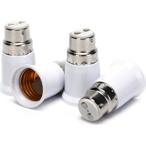 B22-auf-E27-Lampenfassung-Adapter, Schraubfassungsadapter, Lampenfassung, 4-teiliges Lampenfuß-Set (1/5)