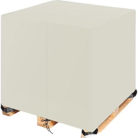 Housse de palette imperméable en tissu Oxford 210D avec fermeture éclair et sangles réglables pour grandes palettes de transport logistique rangement extérieur imperméable 122 x 153 x 122 cm (1/5)